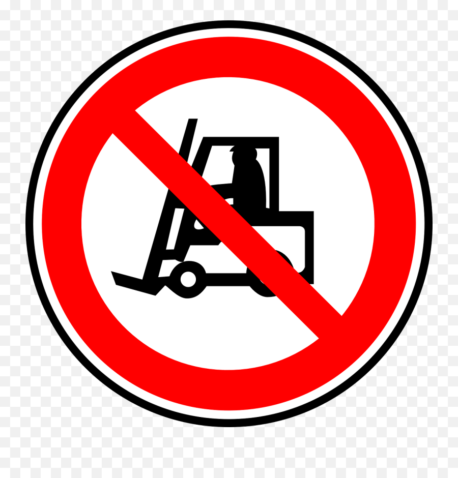 Forklift No Symbol Sticker Clip Art - Do Not Use Forklift Png,Prohibited Sign Png