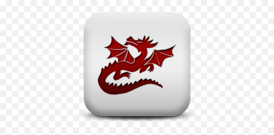 Matte Red And White Square Icons Animals - Clipart Best Flying Dragon Clipart Png,Red Dragon Icon