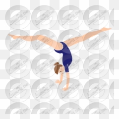 Gymnastics Stencil For Classroom Therapy Use - Great Gymnast Png,Gymnastics Png