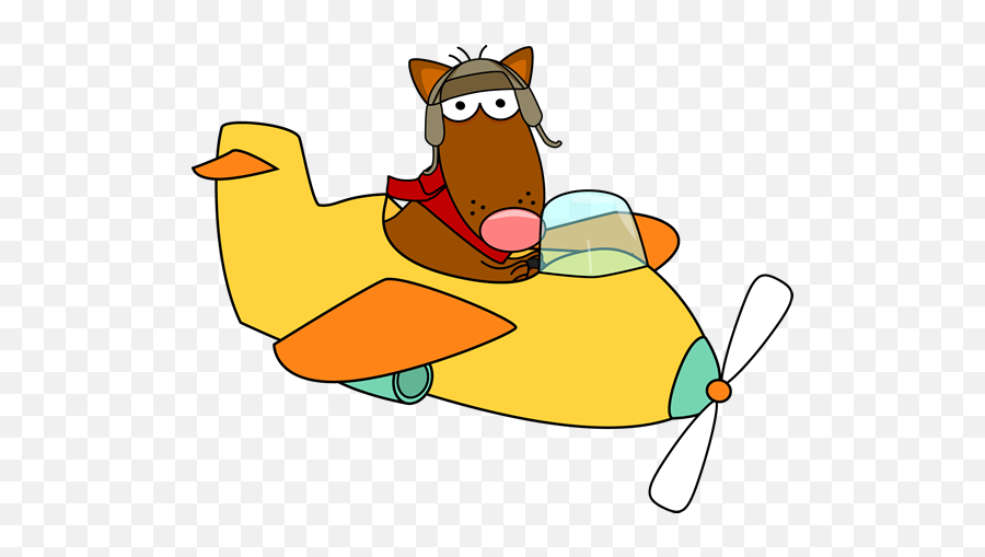 Airplane Clipart Funny - Funny Airplane Png Full Size Png Dogs Flying Clipart,Cartoon Airplane Png