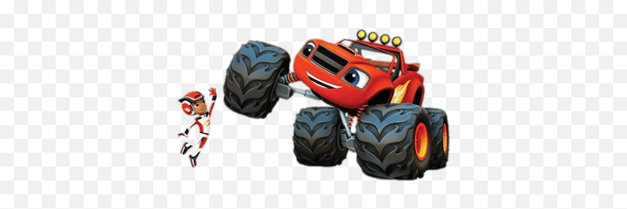 Aj And Blaze High Five Transparent Png - Blaze And The Monster Machines Png,Blaze And The Monster Machines Png