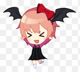 Chibi Sayori Is A Cute Little Vampire - Doki Doki Literature Png,Vampire Png