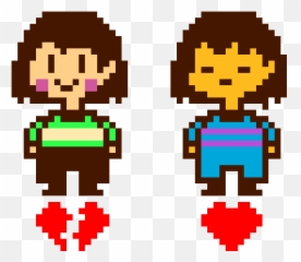 Frisk - Chara Undertale Pixel Art Png,Frisk Png