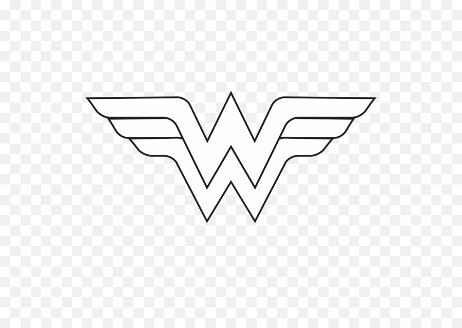 Wonder Woman Black And White Clipart - Draw The Wonder Woman Logo Png,Wonder Woman Logo Png