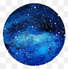 Watercolor Blue Planet Imagination - Png