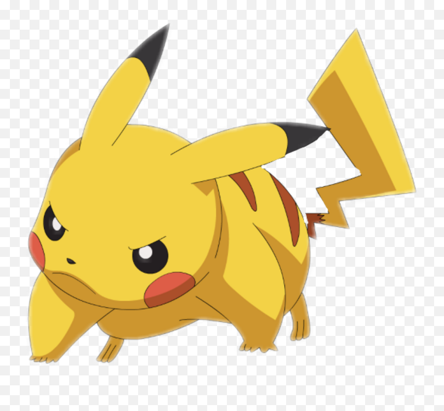 Pikachu Sticker - Transparent Background Pikachu Emoji Pikachu Angry Png,Emojis Transparent Background