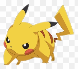 Pikachu Sticker - Transparent Background Emoji Angry png