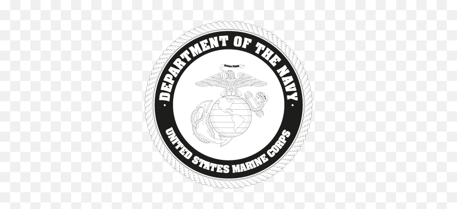 Us Marine Corp Black Vector Logo - Circle Png,Marine Corps Logo Vector