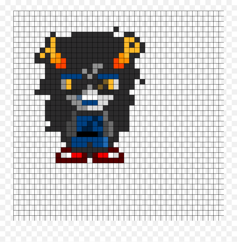 Vriska Perler Bead Pattern Sprites Characters Fuse - Vriska Perler Beads Png,Vriska Transparent