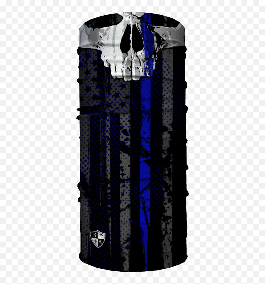 Thin Blue Line Skull Face Shield - Mobile Phone Case Png,Thin Blue Line Png