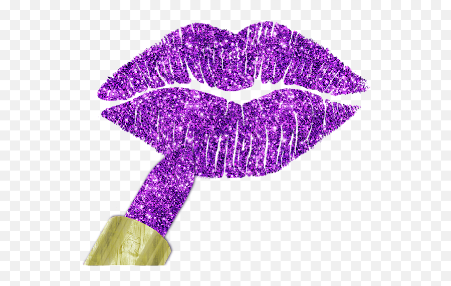 Purple Glitter Png 3 Image - Transparent Glitter Lips Background,Purple Glitter Png