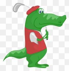 Animated Alligator Free Stock Photo - Public Domain Pictures Crocodile Playing Golf Png,Alligator Png