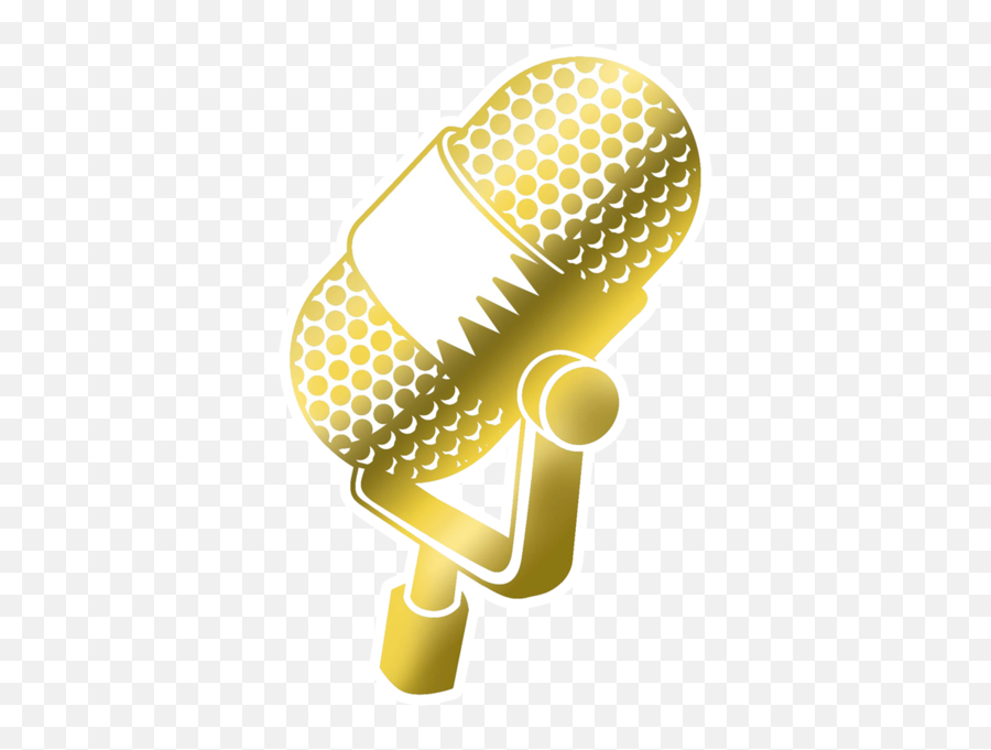 Microphone Clip Art Gold - Gold Microphone Clipart Png,Microphone Clipart Transparent