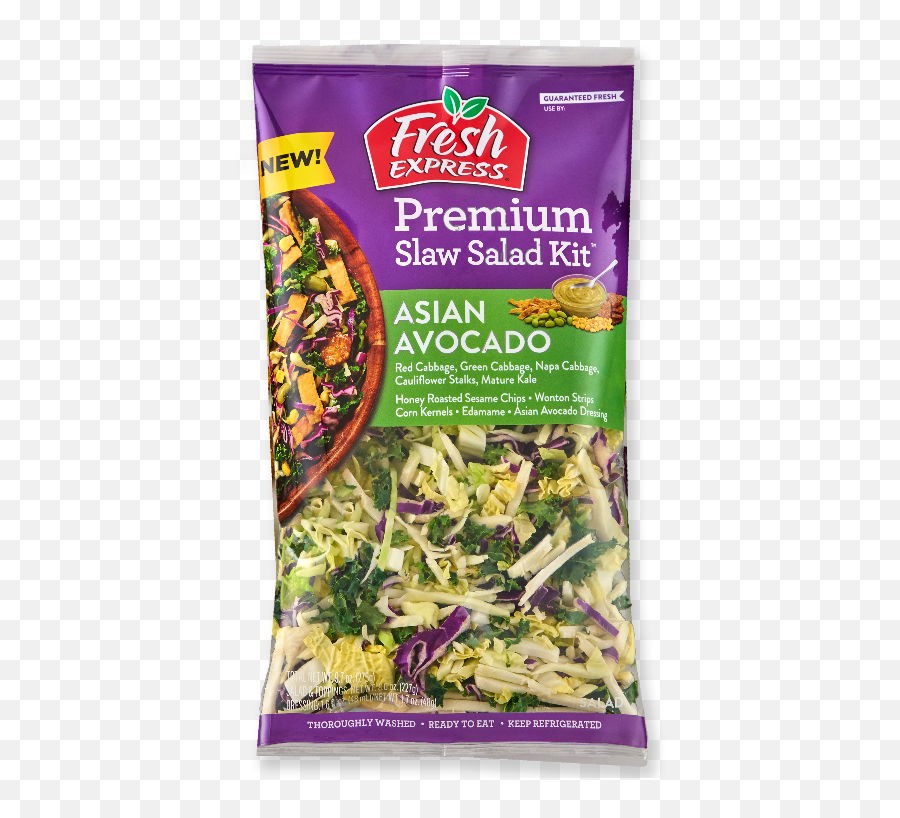 Asian Avocado Premium Slaw Salad Kit - Fresh Express Salad Png,Avacado Png