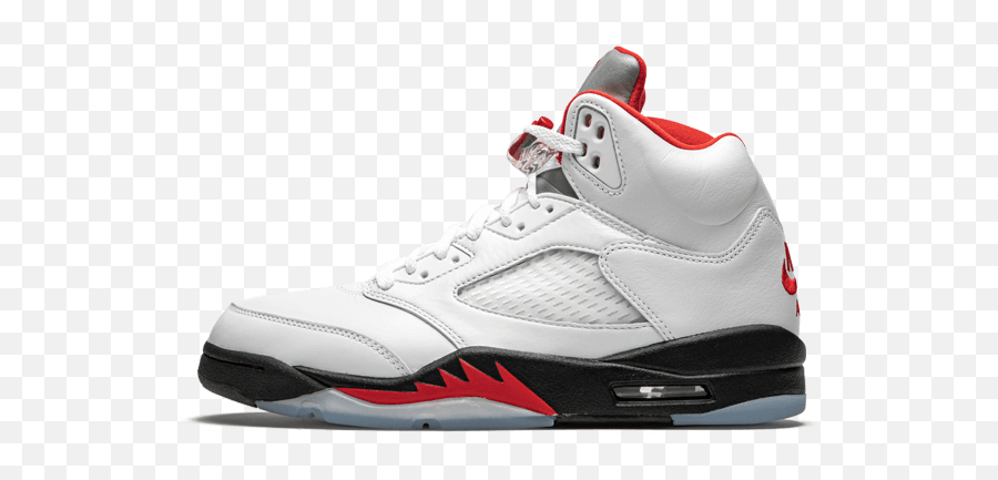 Air Jordan 5 Fire Red - Air Jordan 5 Png,Jumpman Logo Png