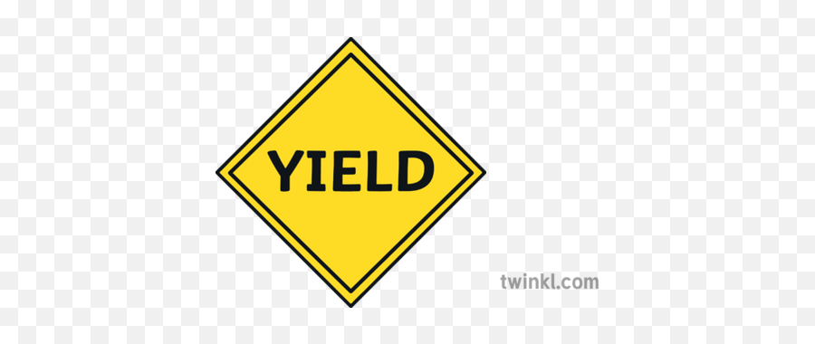 Ks1 Yield Sign Usa Illustration - Twinkl Traffic Sign Png,Yield Sign Png