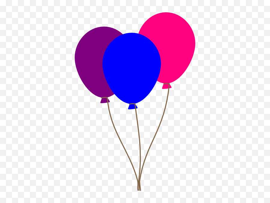 Colourful Balloons Clip Art - Vector Clip Art Blue Balloons Clip Art Png,Purple Balloons Png