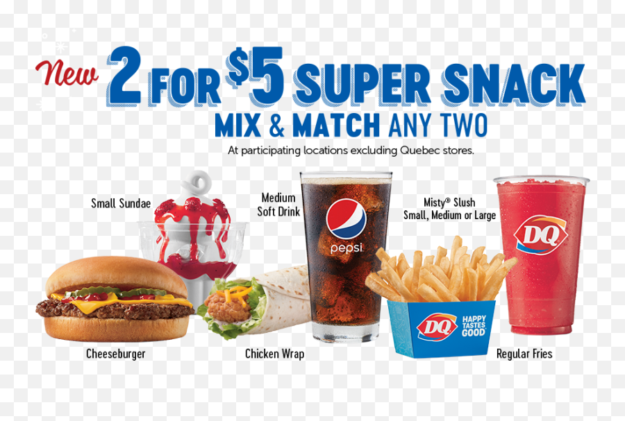 Menu - Food Dairy Queen Dairy Queen 2 For 5 Canada Png,Burger And Fries Png