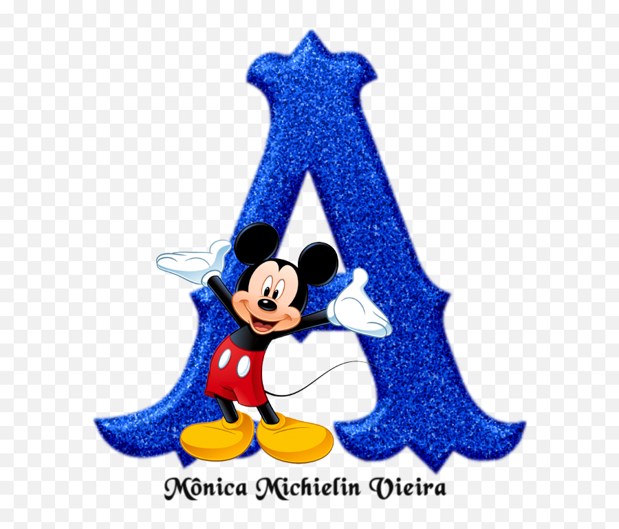 Alfabeto - Blue Mickey Mouse Glitter Letter S Png,Mickey Png