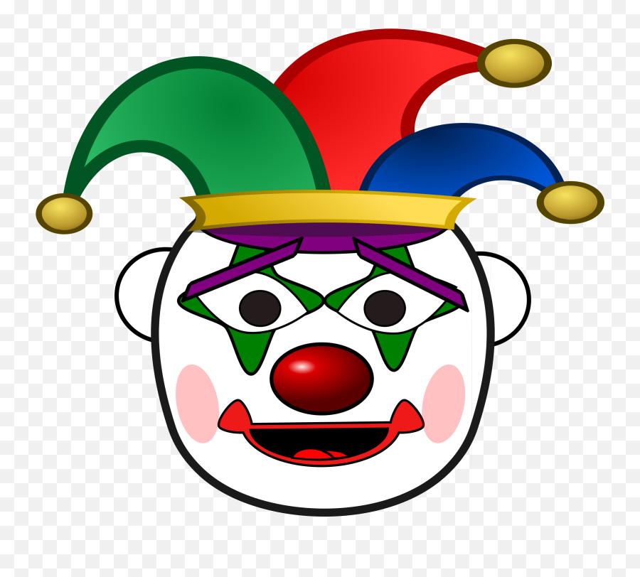 Happy Clipart Clown Transparent Free For - Joker Cartoon Png Face,Clown Png