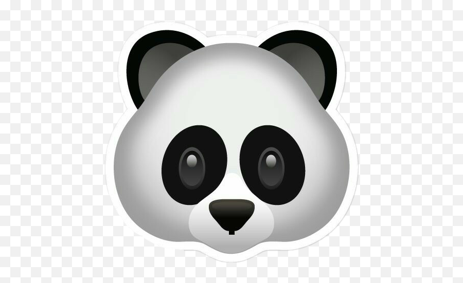 Stickers Tumblr Cute Animals Banda Blackandwhite Emoji - Panda Emoji Transparent Background Png,Emoticones Png
