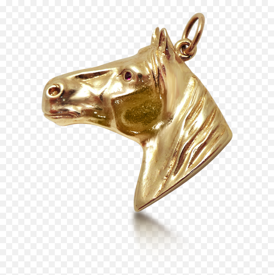 Download A 14k Retro Yellow Gold Horse - Solid Png,Horse Head Png