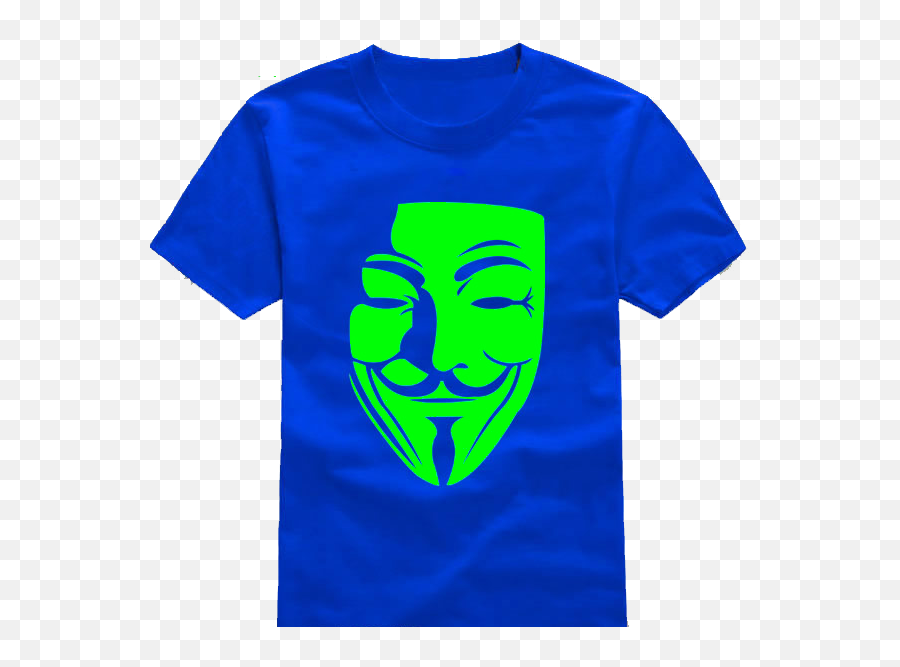 Download Hd Glowing Guy Blue T - Shirt Guy Fawkes Mask Guy Fawkes Day Election Png,Guy Fawkes Mask Transparent