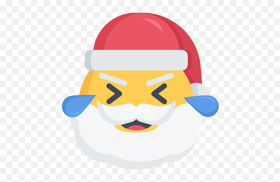 Christmas Emoji Laugh Laughing Santa Free Icon Of - Dead Santa Png,Laugh Cry Emoji Png