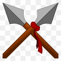 Crossed Indian Arrows Clipart - Red png