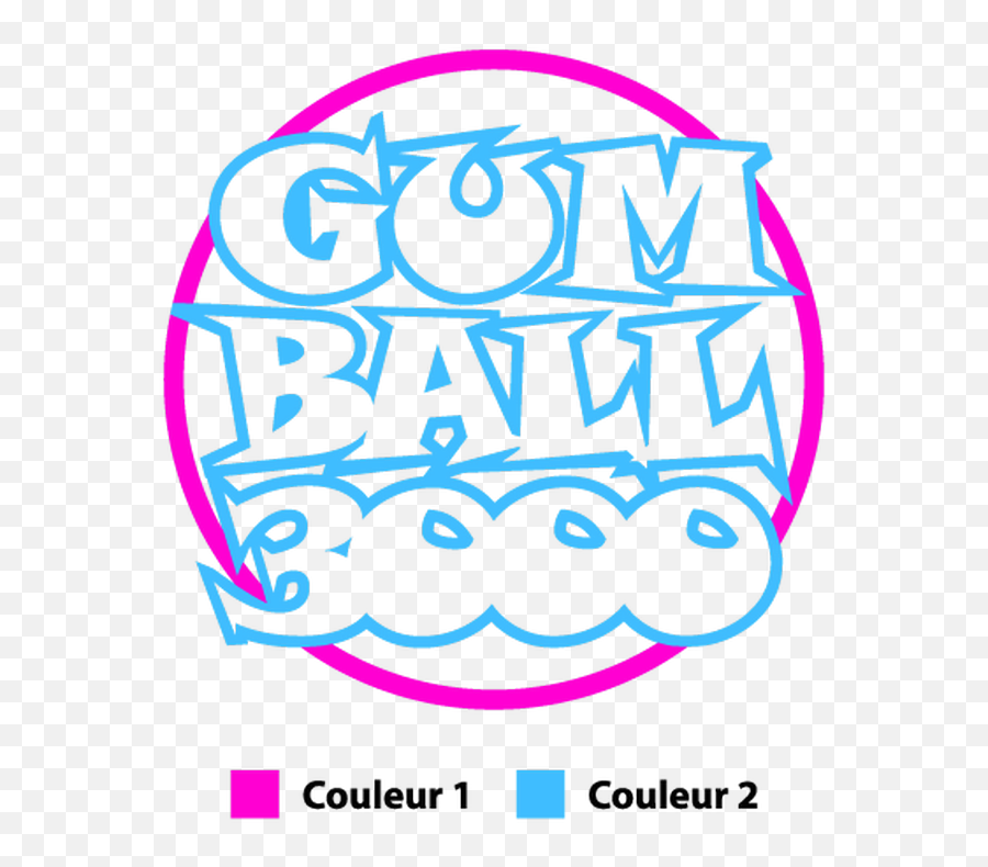 Gumball 3000 Logo In 2 Colors Sticker - Gumball 3000 Logo Pink Png,Gumball Logo