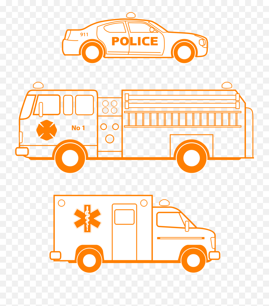Clipart Transparent Stock Ambulance - Easy Fire Truck Drawing Png,Ambulance Transparent