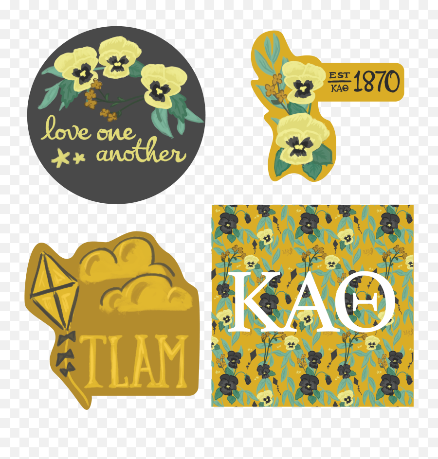 Kappa Alpha Theta Sticker Pack - 4 Kappa Alpha Theta Kite Symbol Png,Theta Icon