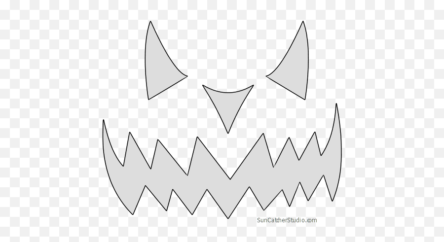Scary - Free Pumpkin Carving Stencil Pattern Template Jack O Lantern Pumpkin Carving Stencils Png,Scary Pumpkin Png