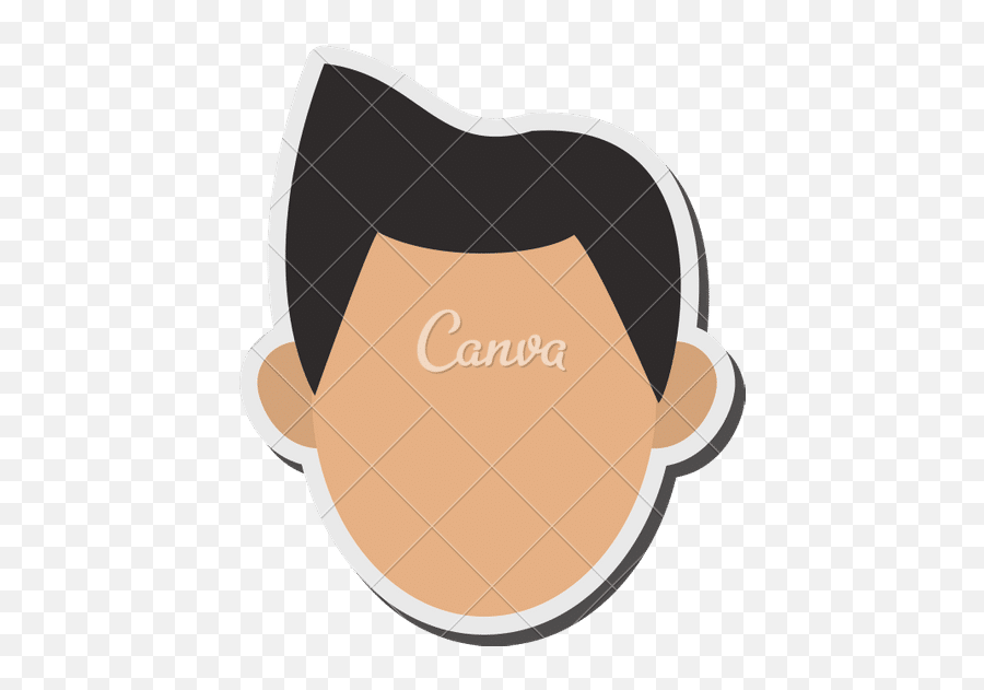 Faceless Man Portrait Icon - Canva Girly Png,Portrait Of An Icon