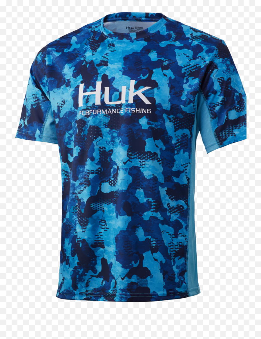 Huk Icon X Kc Refraction Camo Blue Ss Lg - Short Sleeve Png,Ss Icon