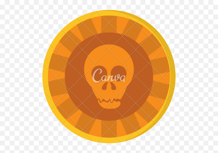 Aztec Gold Coin Skull Icon - Canva Png,Aztec Icon