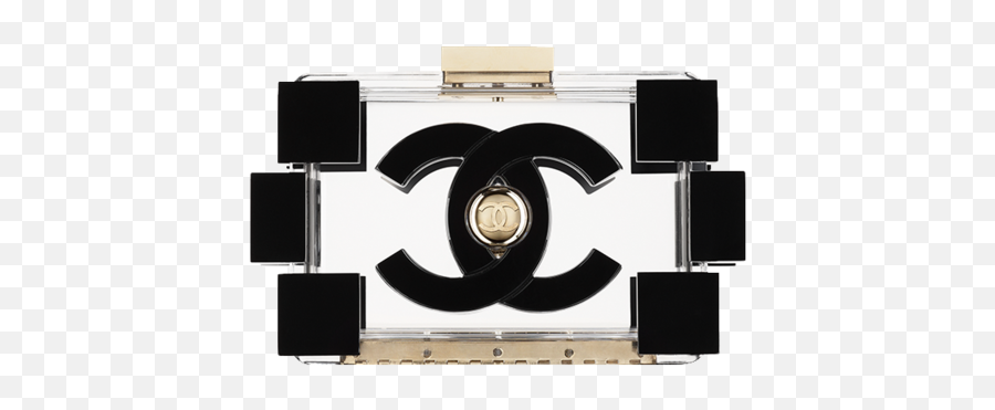 Plexiglass Clutch With Long Chain - Chanel Chanel Lego Chanel Png,Chanel Icon Bags