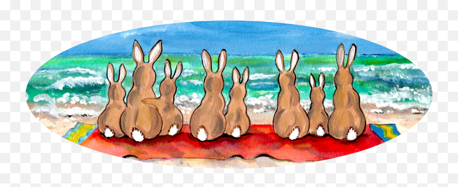 Beach Bunnies U2013 Tuzi Williams - Bunny Rabbit At The Beach Png,Tyler Hoechlin Icon