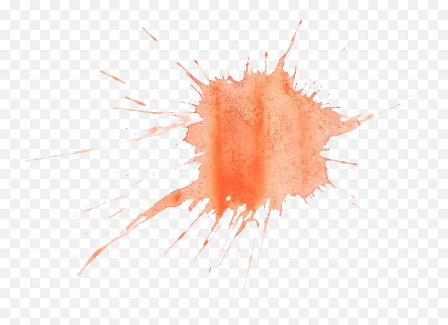 12 Orange Watercolor Splatter Png Transparent Onlygfxcom - Marine Invertebrates,Plankton Png