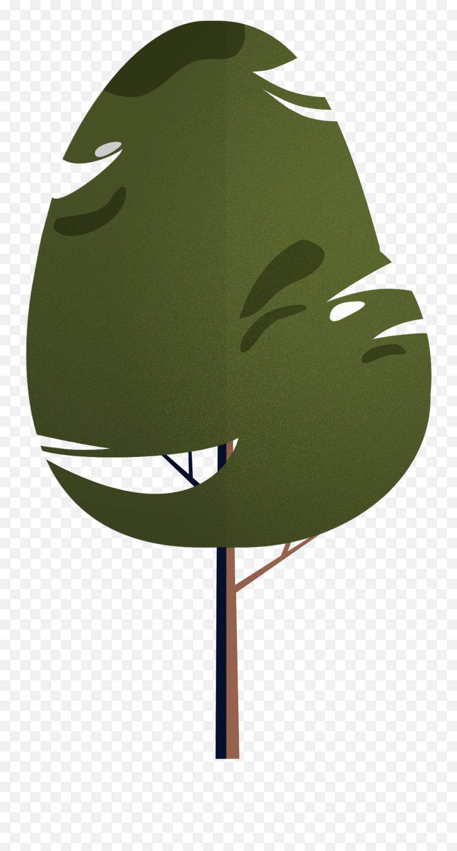 Flat Vector Exterior Plants - Vector Tree Illustration Png,Cartoon Tree Png