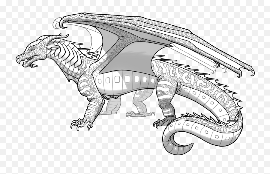 Dragon Clipart Wings Fire Picture 948415 - Wings Of Fire Seawing Coloring Pages Png,Dragon Wings Png
