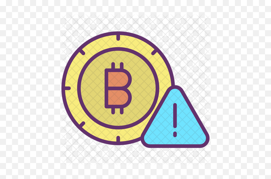 Bitcoin Warning Sign Icon - Time Watch Icon Png,Warning Sign Png