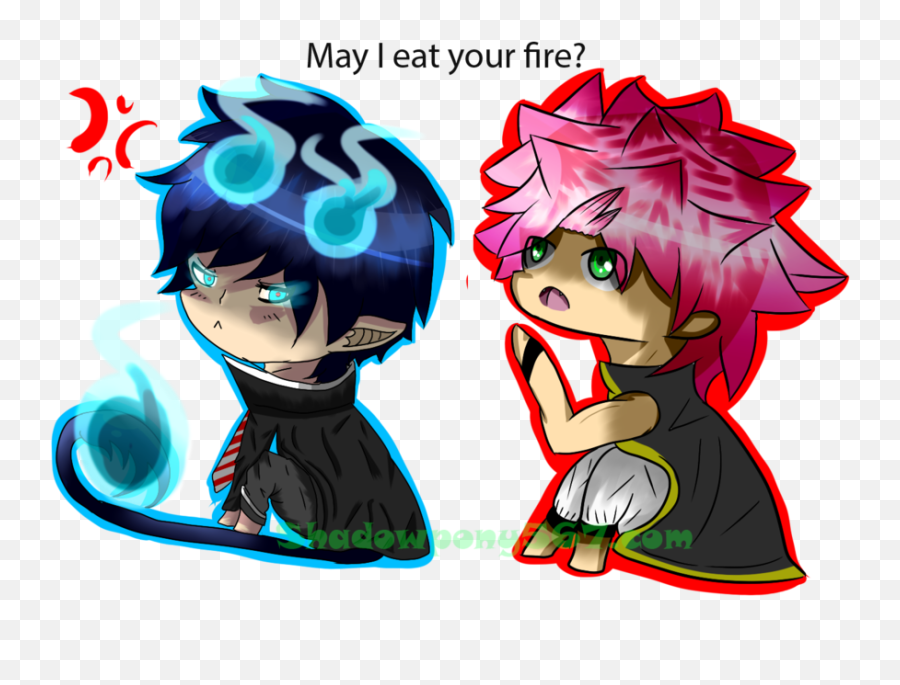 Download Natsu Vs Rin Okumura Png Image - Cartoon,Rin Okumura Png