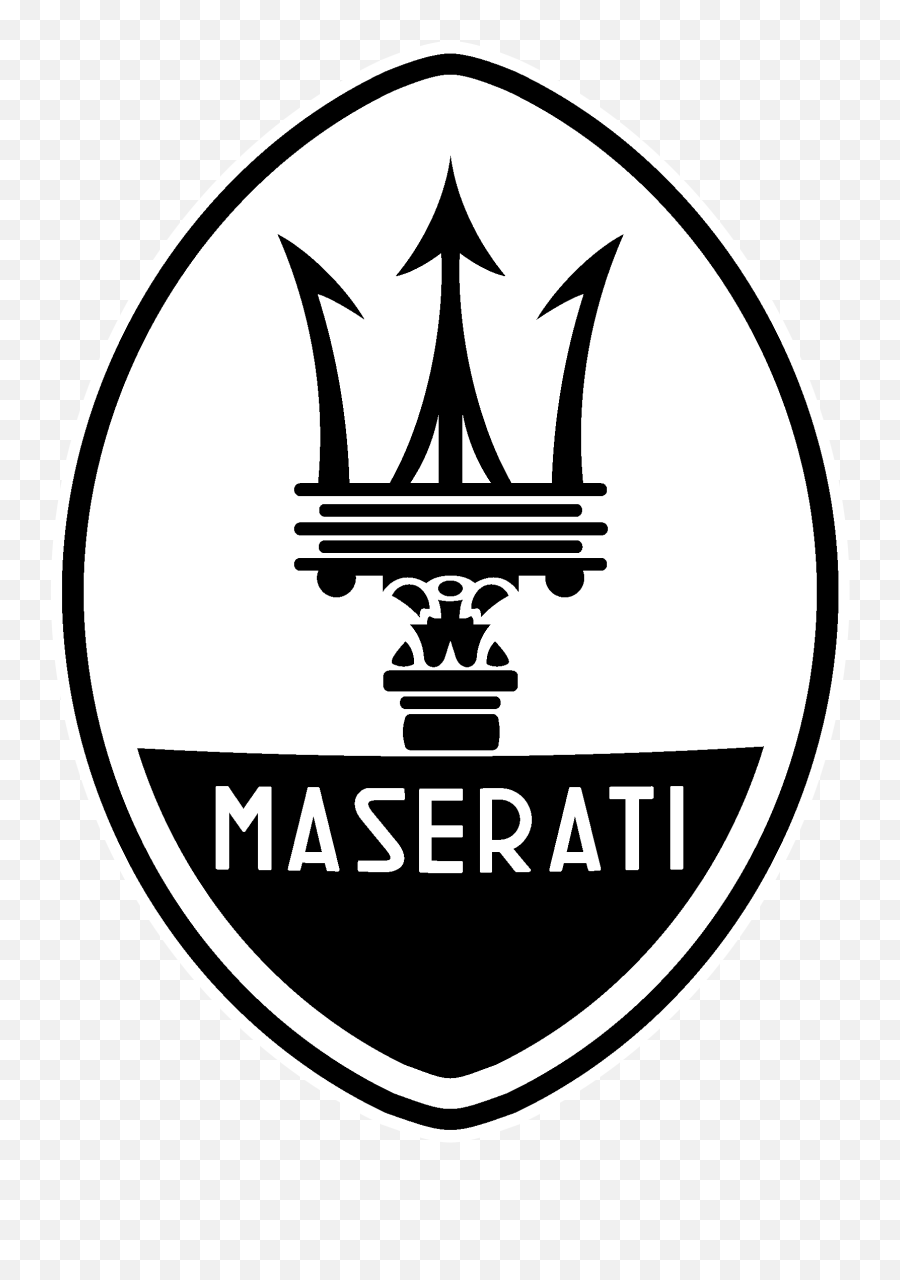 Download Maserati Logo Black And White - Transparent Maserati Logo Png,Masarati Logo