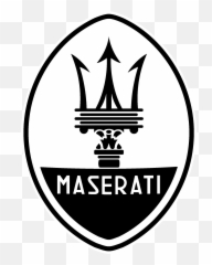 Download Maserati Logo Black And White - Transparent png