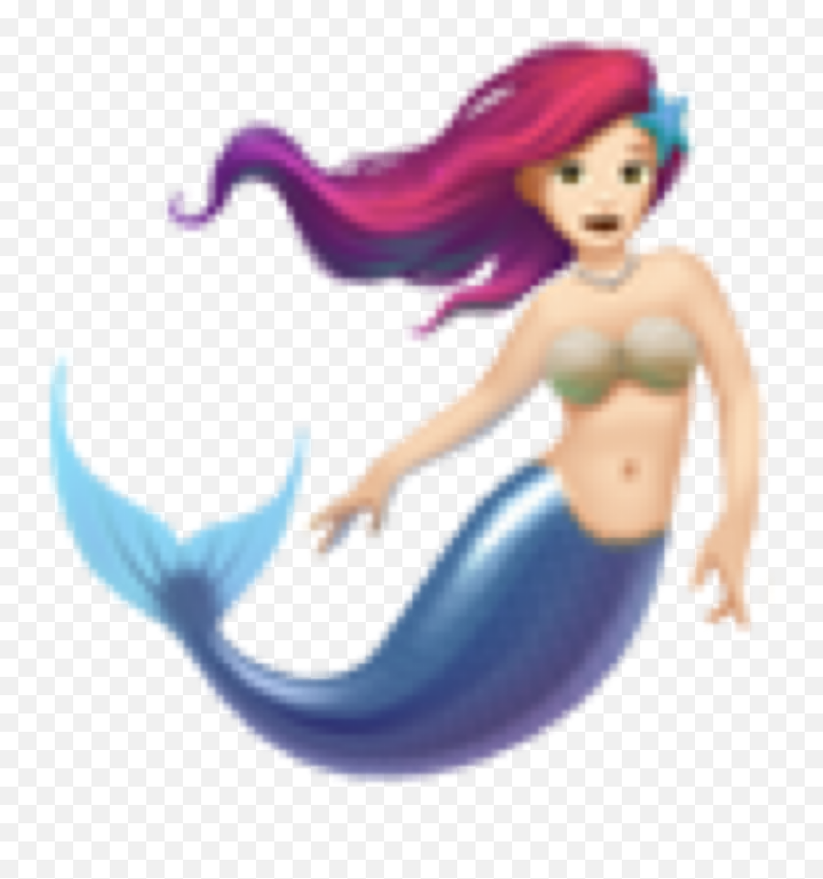 Mermaid Emoji Mermaidemoji Applemoji Appleemoji Freetoe - Mermaid Emoji Png,Mermaid Transparent Background