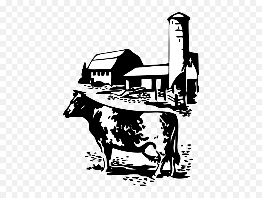 Cow - Download Clip Art Dairy Cow Silhouette,Farm Png