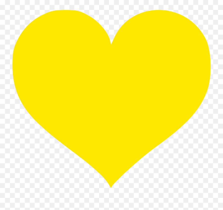 Coração Amerelo - Yellow Heart Clipart Transparent Background Png,Coração Png