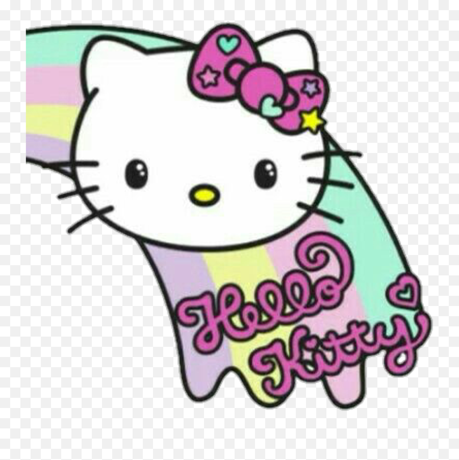 Download Hellokitty Kitty Kawaii Png Pastel Rainbow