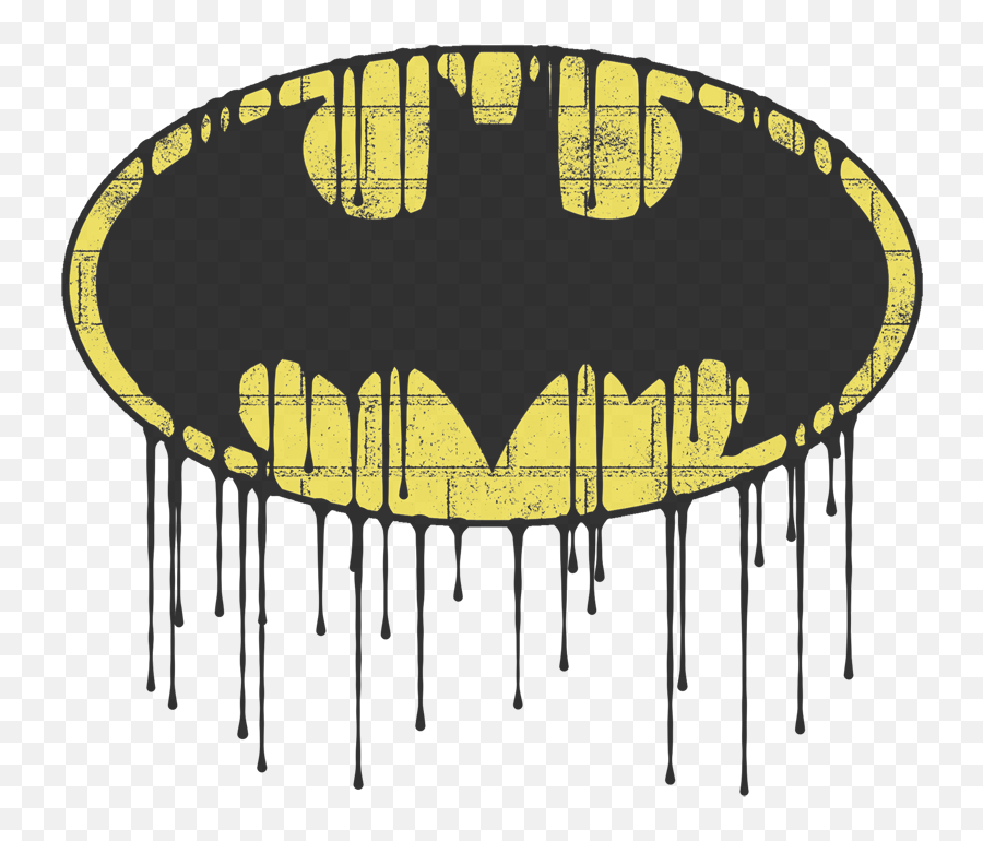 Batman Dripping Brick Wall Shield Youth T - Shirt Ages 812 Batman Logo  Dripping Png,Batman Drawing Logo - free transparent png images 